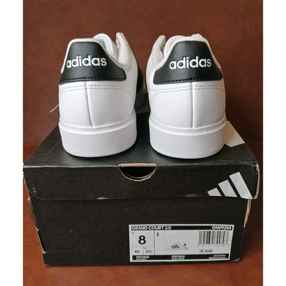 NEW Size 8 Adidas Grand Court Footwear White Black Size 8 Women's Sneakers #1274 - Picture 4 of 11